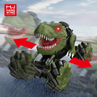 HW TOYS-coche eléctrico de radiocontrol para niños, juguete con pulverización inteligente, 2,4G, 1:16, simulación de dinosaurio
