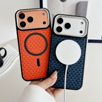 Étui de téléphone portable en cuir magnétique de luxe coloré pour une protection antichoc Finition gaufrée Protection de l'appareil photo magnétique