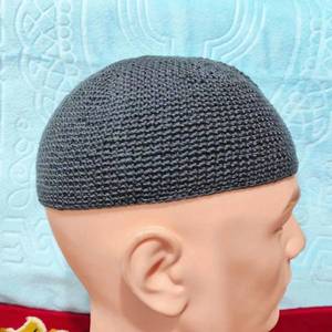 Gorro de oración Kufi Tupi de malla de color sólido, personalizable y de gran venta, sombrero islámico formal para hombres, directo de Bangladesh. - Product Image 5