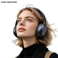 Audífonos Inalámbricos J28S con 70 Horas de Reproducción, BT 6.0, ANC, Auriculares Over-Ear con Cancelación de Ruido de 5 Micrófonos para Música y Juegos