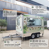 Camions de restauration mobiles multifonctionnels certifiés DOT, en tôle galvanisée, remorquables