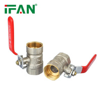 Raccords de robinet à tournant sphérique forgés par tuyau de plomberie à haute pression d'usine IFAN 2 robinets à tournant sphérique en laiton de 1/4"