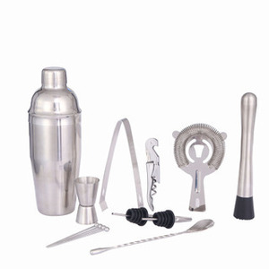 Bán Buôn Thân Thiện Với Môi Thép Không Gỉ Cocktail Shaker Thiết Lập Tùy Chỉnh Màu Sắc Thanh Công Cụ Cho Các Bên Đóng Gói Trong Hộp Màu Trắng - Product Image 4