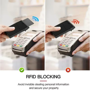 Dompet Kartu Kredit RFID Pria Tipis Minimalis Mewah Logam Tempat Kartu Identitas Bank untuk Pria - Product Image 5