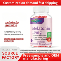 Gummies de mélatonine 10 mg saveur fraise personnalisées OEM – Soutien naturel du sommeil et de l'immunité, sans risque de dépendance, sans médicament, végétaliennes, pour adultes