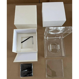 Boîte à montre en acrylique transparente en gros pour usine, avec logo personnalisé, emballage de luxe pour montre, ensemble complet avec manuel d'instructions - Product Image 6