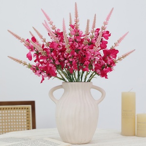 Bouquet de fleurs artificielles lavande violette incontournable, arrangement floral portable, décoration élégante pour cérémonie de mariage, festival, fête - Product Image 4