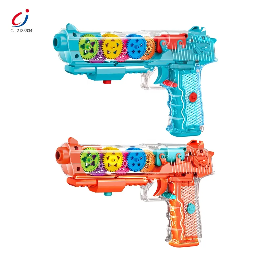 Pistolas De Juguete Multi Mode Realistic Transparent Gear Electric Toy Gun Gear Concept Plastic Gun Toys With Light And Music