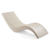 À la mode En Forme De S PE Rotin Chaise Longue En Plein Air Jardin Plage Piscine Patio Meubles pour Parc Hôtel Villa
