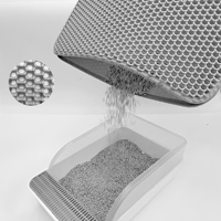 Tapis de litière gris EVA facile à nettoyer, imperméable à l'urine, antidérapant et respirant, pour bac à litière pour chat