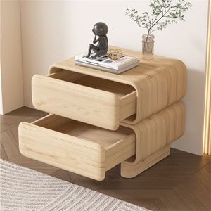 Nuovo Comodino in Legno Massello con Piano in Ardesia, Design Moderno e Semplice, 2 Cassetti Chiudibili a Chiave, Alta Qualità per Appartamenti - Product Image 6