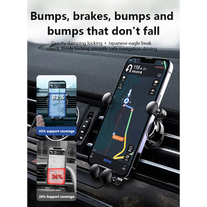 <span class=keywords><strong>Support</strong></span> de téléphone portable robuste à gravité, <span class=keywords><strong>support</strong></span> de téléphone pour voiture, <span class=keywords><strong>support</strong></span> de téléphone pour voiture, fixation sur grille d'aération de voiture, fabrication directe - Product Image 5