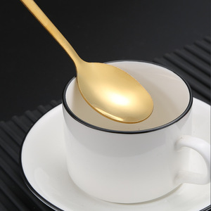 Cuchara de Comedor de Acero Inoxidable con Mango Largo Estilo Coreano, Cucharas para Sopa y Postre, Cuchara para Mezclar - Product Image 2