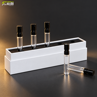 Flacon de parfum en verre vide personnalisé de 2 ml avec boîte, coffret découverte, mini flacon testeur, flacon de décontamination