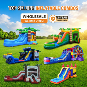 Tobogán Acuático Hinchable de PVC de Grado Comercial con Casa de Rebote y Soplador, Temática de Árbol, Equipo de Alquiler para Fiestas, 3 Años de Garantía, Fácil de Usar - Product Image 1