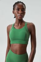 Sujetador deportivo de talla grande para mujer con fondo hueco de doble capa transfronterizo de alta intensidad I-Back ajustable Yoga Fitness artículo