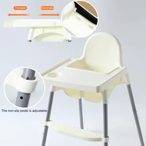 Comedor bebé alimentación silla alta con bandeja cinturón de seguridad para restaurantes al por mayor barato portátil 2 en 1 hogar muebles de cartón