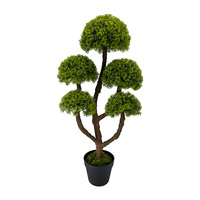 Tizen Artificielle Topiaire Buis Herbe Boule Bonsaï Arbres Artificielle Cyprès Arbre Plantes Synthétiques En Pot pour Décoratif