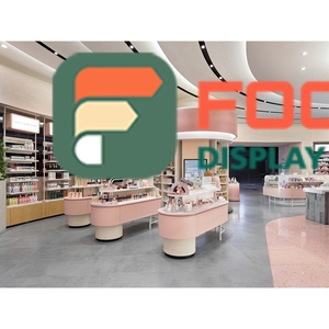 Commercial Brand Store Recycled Material Storage Display Cabinet Full Service Cosmetics Store Design - Product Image 3