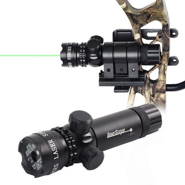 Archery Green Laser Sight Aluminium Alloy Laser Pointer Tactics Bow Laser Light Outdoor Hunting High Precision Accessories