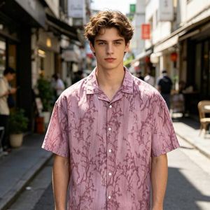Chemises boutonnées en lin d'été personnalisées, chemises brodées à imprimé vintage, chemise tendance à motif floral, chemise Dryfit pour homme - Product Image 4