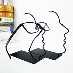Bingkai kacamata besi tempa kustom seni abstrak sederhana