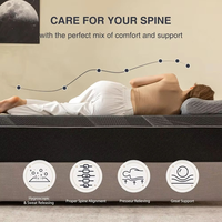 Matelas en mousse à mémoire de forme hybride Queen Size, emballé sous vide - Gain de place, réduction de volume de 70 %