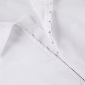 Abito Polo <span class=keywords><strong>Sexy</strong></span> Bianco da Donna, Moda con Colletto Rovesciato, Vita Sottile, Maniche Lunghe, Abiti Casual, Produttori di Abbigliamento Femminile - Product Image 5