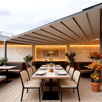 Toldo Retráctil Manual de Lujo con Cassette Completo, Brazos de Aleación de Aluminio de Alta Resistencia, para Villas Modernas, Terrazas Junto a la Piscina, Hogares Elegantes