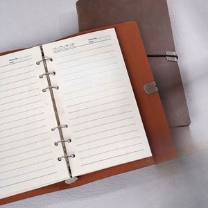 Custom <b>A5</b> Retro Leather Notebook Journal Thick Travel <b>Diary</b> with Elastic Strap for Office, Gifts, and Promotional Branding - Product Image 3