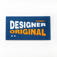 Meilleure vente d'usine Etiquettes tissées avec logo de mode personnalisées Etiquettes de vêtements Etiquette de cou de luxe avec les plus populaires