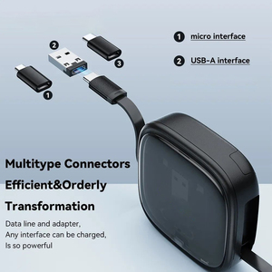 Organizador de Cables Integrado Cuadrado con Juego de Adaptadores, Regalo Perfecto, Soporte de Escritorio, Kit de Adaptadores de Cables para Viaje - Product Image 4