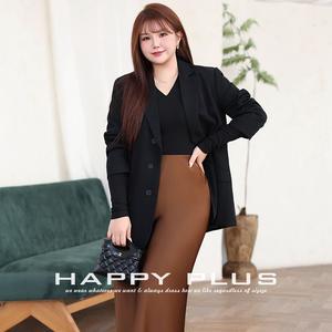 Blazer Casual para Mujer Talla Grande, Color Negro Clásico, Tejido Sólido, Cierre de un Botón, Modelo N8558 - Product Image 2