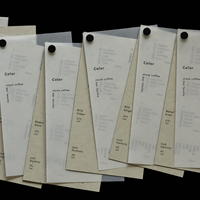 Carte de menu personnalisée en papier vélin, menu semi-transparent en papier calque pour café, bar, bistrot avec logo