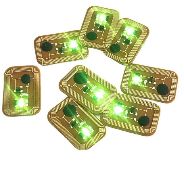 Writable Smart NFC 13.56MHz Access Card with NTAG213 Chip Waterproof LED Flashing Sticker for Mobile Phones
