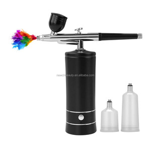 Pulvérisateur facial nano, pistolet de pulvérisation aérographe, compresseur d'air rechargeable sans fil, salon de manucure, maquillage, barbier, gâteau, voiture, ménage - Product Image 1