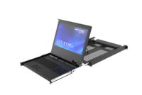 17.3 Inch untuk LCD KVM Switch 8 Port + 8-pack Kabel MT-VIKI 8x1 LCD KVM Console 1U Rack Mountable Tersedia di Stok