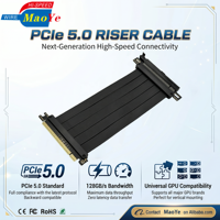 Câble d'extension GPU PCIe 5.0 professionnel anti-interférences, faible EMI, connexion stable, performances extrêmes pour ordinateur de jeu
