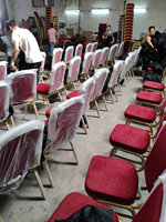Meubles d'hôtel en aluminium empilables chaises de banquet de fête chaise de salle à manger de café chaise de banquet d'hôtel