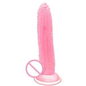 Nouveau Dildo en Forme de Maïs <span class=keywords><strong>Transparent</strong></span> avec <span class=keywords><strong>Ventouse</strong></span>, Dildo Réaliste de Grande Taille, Plug Anal pour Femme, Jouets Sexuels - Product Image 5