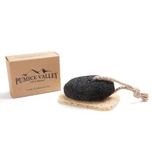 OEM Box Packaging Pedicure Exfoliation Tools Foot File Scrub Remove Dead Skin Lava Volcanic Pumice Stone For Feet