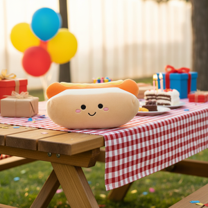 Peluche Beige Moderno a Forma di Hot Dog da 10 Pollici, Decorazione Regalo per Compleanno con Stampa Digitale NYFY-1256, MOQ 100 - Product Image 3