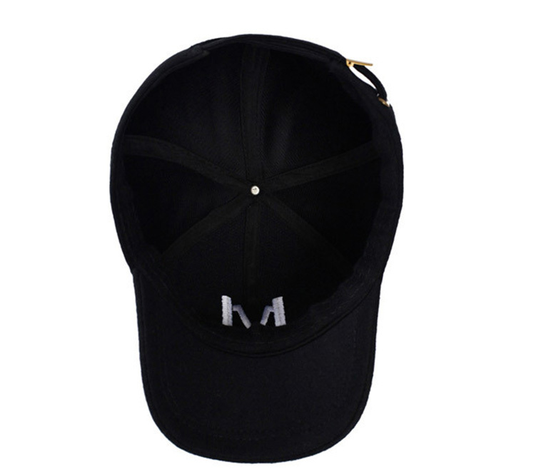 6 panels cap golf men's embroidery baseball hats and cap with metal buckle.