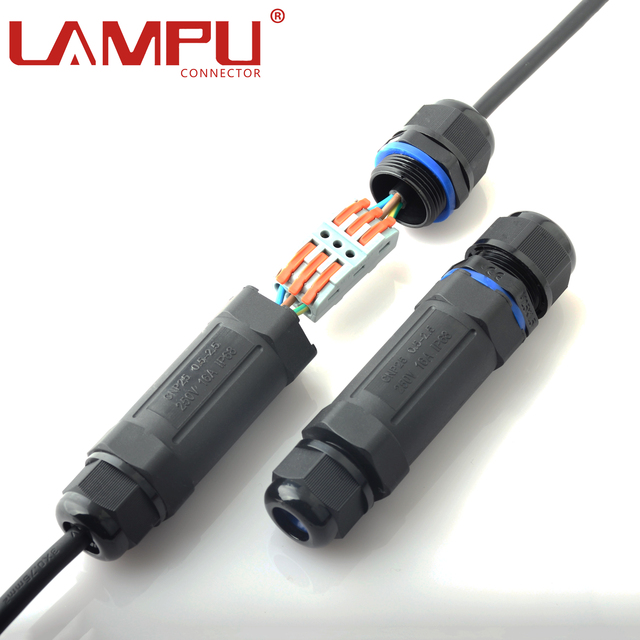 Professional IP68 Rating Underwater Inline Connector 3/4/5P Waterproof Wire Connector