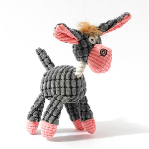 Jouet pour chien en peluche souple et couineur en forme d'âne avec corde, pour la vente en gros de produits pour animaux de compagnie - Product Image 5
