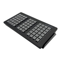 Teclado POS programable USB de 66 teclas LIF KB66EMS/D al por mayor, Puerto USB integrado con lector de tarjetas magnéticas para sistemas POS