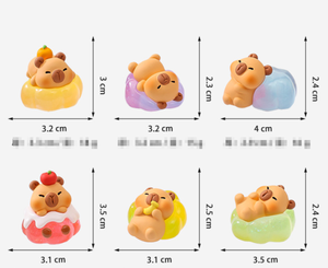 Statuetta in <span class=keywords><strong>Resina</strong></span> 3D di Capibara, Miniatura Kawaii, Decorazione per Scrivania, Ornamento per <span class=keywords><strong>Giardino</strong></span> Fatato, Vendita all'Ingrosso - Product Image 3