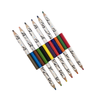 Ensemble de crayons de couleur personnalisés certifiés EN71 ISO ASTM-F963, 12 couleurs, pingouin mignon, plastique triangulaire, 3,5 pouces, directement de l'usine