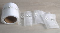 Sachet de thé pyramides en maille PLA biodégradable sans plastique ou en fibre de maïs Matériau d'emballage Sachet de thé étiqueté Sachet de thé vide avec ficelle