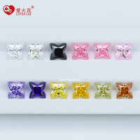 Expédition rapide, qualité 5A, pierres précieuses multicolores en vrac, 7*7 mm, coupe spéciale fantaisie en forme de fleur de lys, zircone cubique synthétique pour bague